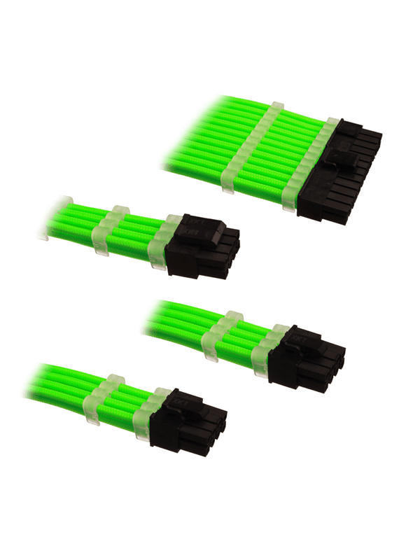 DUTZO Sleeved Power Extension Cable Kit - Diilimurkku