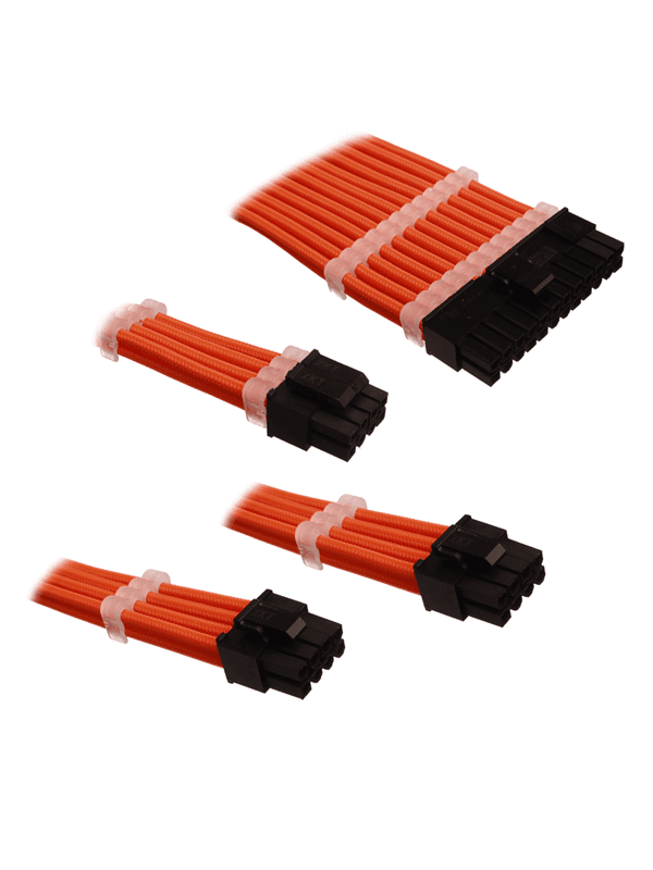 DUTZO Sleeved Power Extension Cable Kit - Diilimurkku