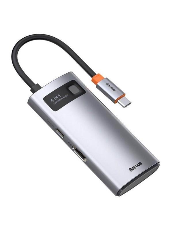 Baseus Hub 4in1 Metal Gleam Series USB-C to 3x USB 3.0 + Ethernet RJ45 USB hub - Diilimurkku
