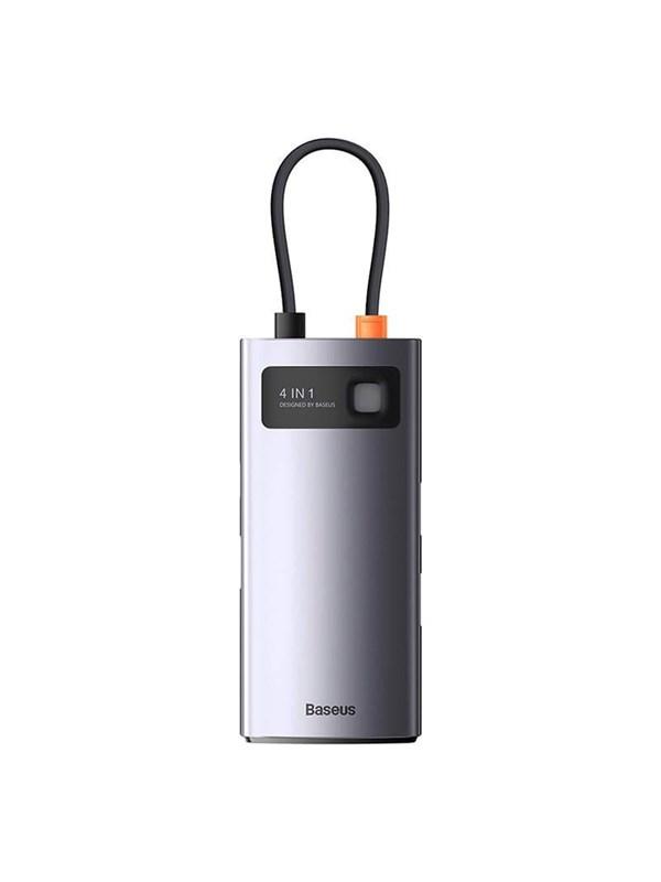 Baseus Hub 4in1 Metal Gleam Series USB-C to 3x USB 3.0 + Ethernet RJ45 USB hub - Diilimurkku