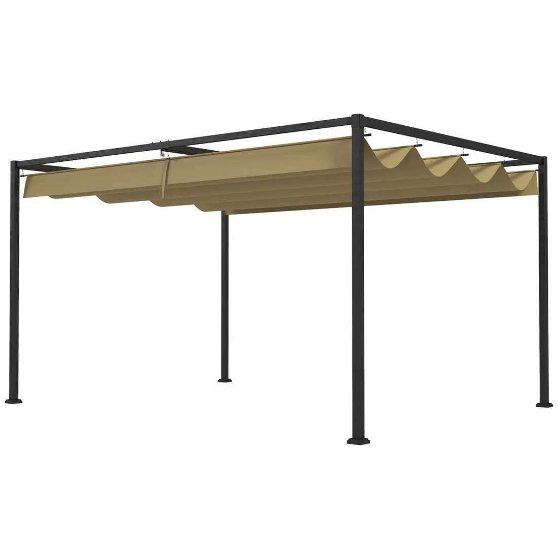 Pergola puutarhapaviljonki, metallikatto, vapaasti seisova, aurinkosuoja terassille - Product overview Pergola puutarhapaviljonki, metallikatto, vapaasti seisova, aurinkosuoja terassille - Product overview image