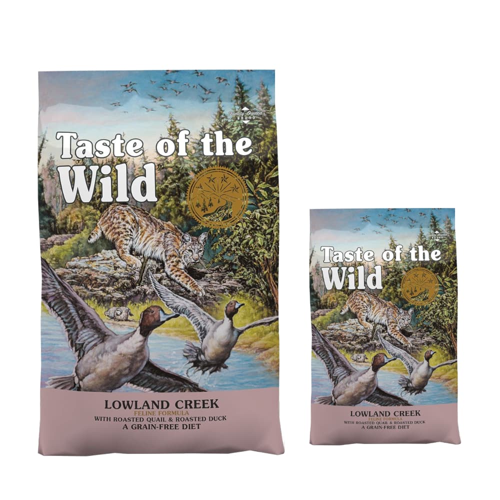 6,6 kg Lowland Creek Feline Taste of the Wild kissan kuivaruoka - 2 kg kaupan päälle! - Diilimurkku - Click to view full gallery 6,6 kg Lowland Creek Feline Taste of the Wild kissan kuivaruoka - 2 kg kaupan päälle! - Diilimurkku - Main product gallery image