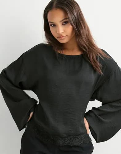 Sassy Lace Blouse - Diilimurkku