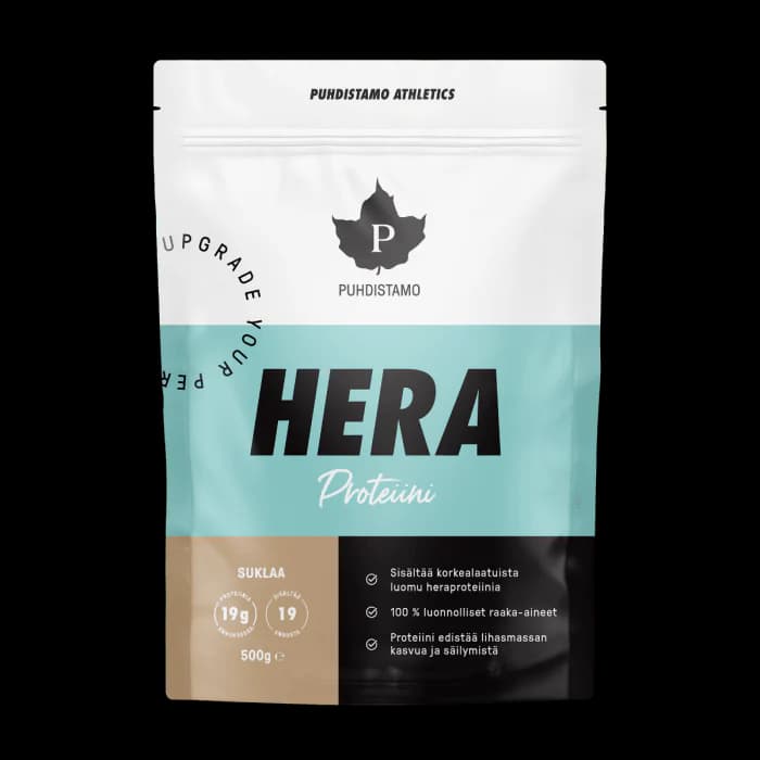Puhdistamo Athletics Hera Suklaa 500 g - Heraproteiini - Diilimurkku - Click to view full gallery Puhdistamo Athletics Hera Suklaa 500 g - Heraproteiini - Diilimurkku - Main product gallery image