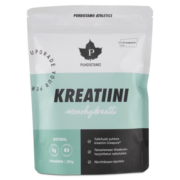 Puhdistamo Athletics Kreatiini Creapure Monohydraatti, 250 g - Diilimurkku - Click to view full gallery Puhdistamo Athletics Kreatiini Creapure Monohydraatti, 250 g - Diilimurkku - Main product gallery image