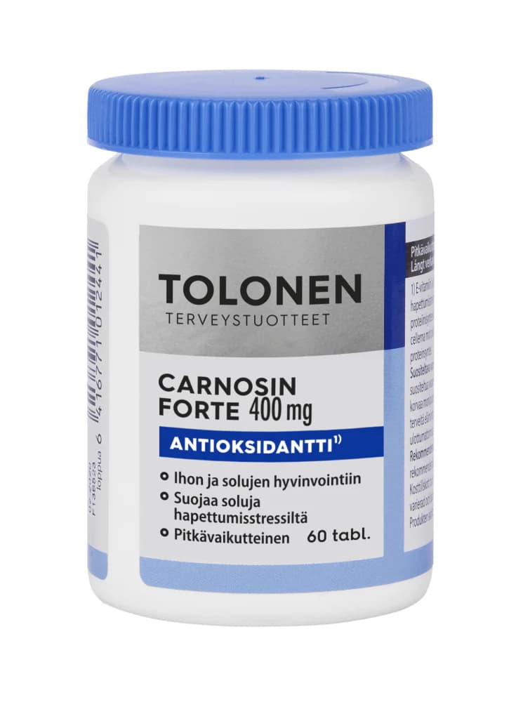 Tolonen Carnosin Forte 400mg 60 tabl - Diilimurkku - Click to view full gallery Tolonen Carnosin Forte 400mg 60 tabl - Diilimurkku - Main product gallery image